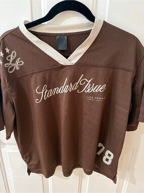 Standard Issue Brown Mesh Kids Jersey with Cream Trim
